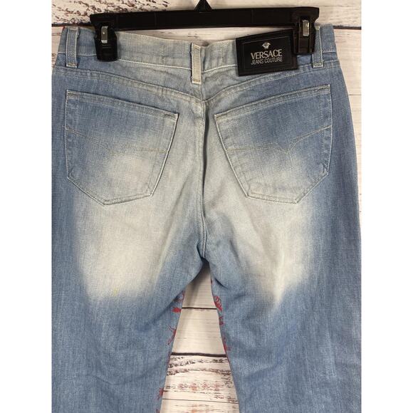 Versace Jeans Couture Jeans Womens 30 Starfish Embellished Bootcut Made in Italy - Picture 8 of 10